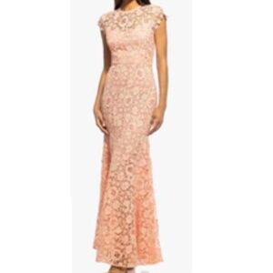 NWT Shoshanna Coral/Blush Lace Midnight Carlotta Dress SZ 8